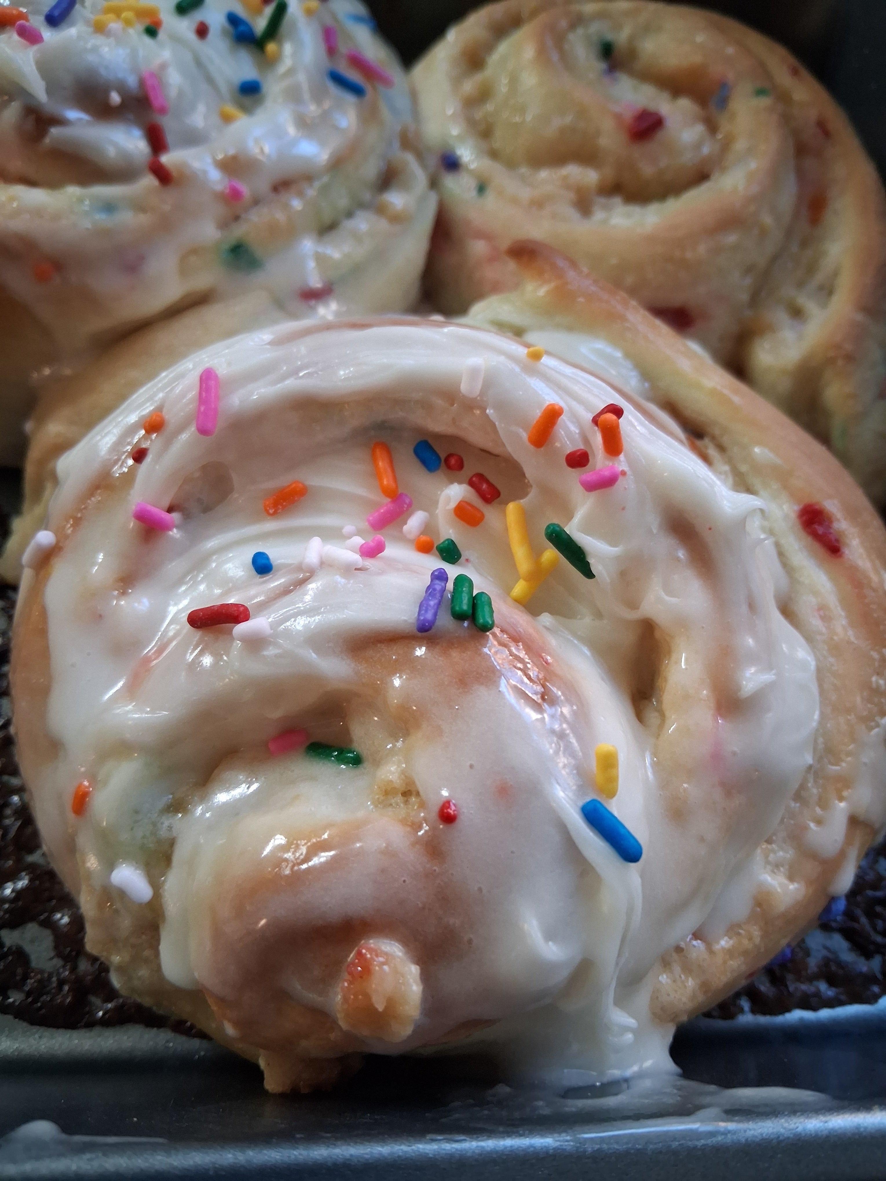 Rosie’s Birthday Confetti Cinnamon Rolls