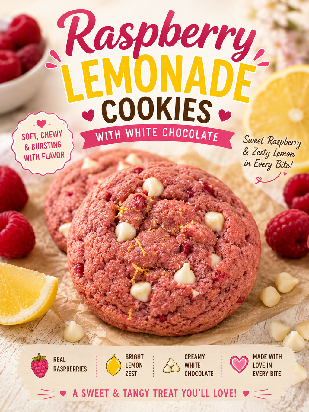 Rosie’s Raspberry Lemonade Cookie Single