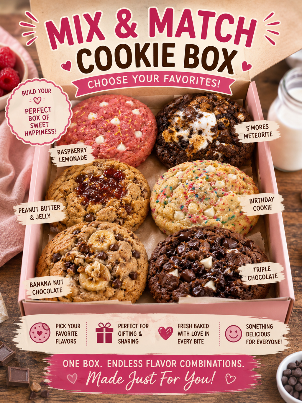 Rosie’s Mix & Match Cookie Bundle Box 12 Pack