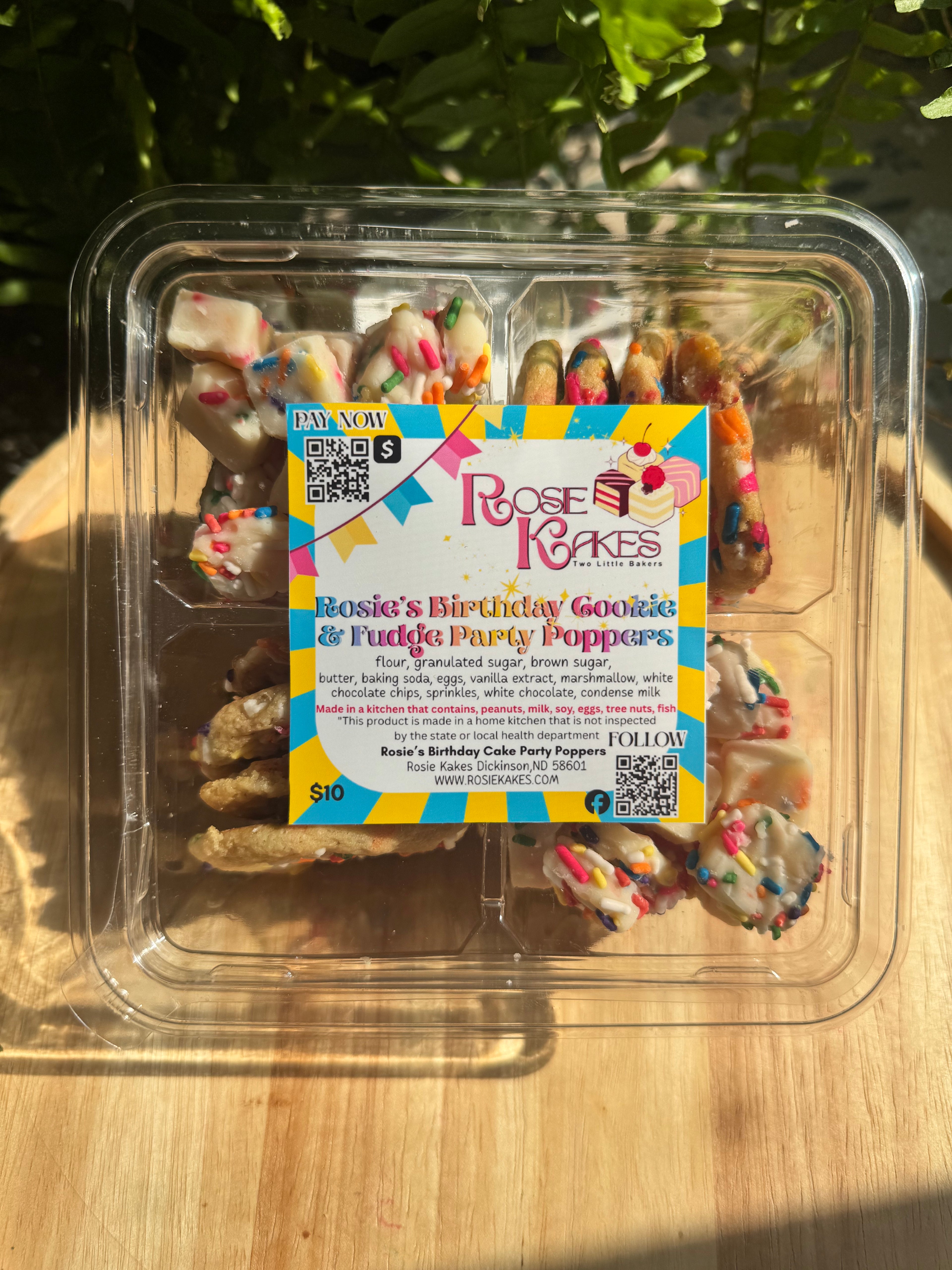 Rosie’s Party Poppers with Rosie’s Birthday Cookie and Birthday Confetti Fudge Bites 28oz