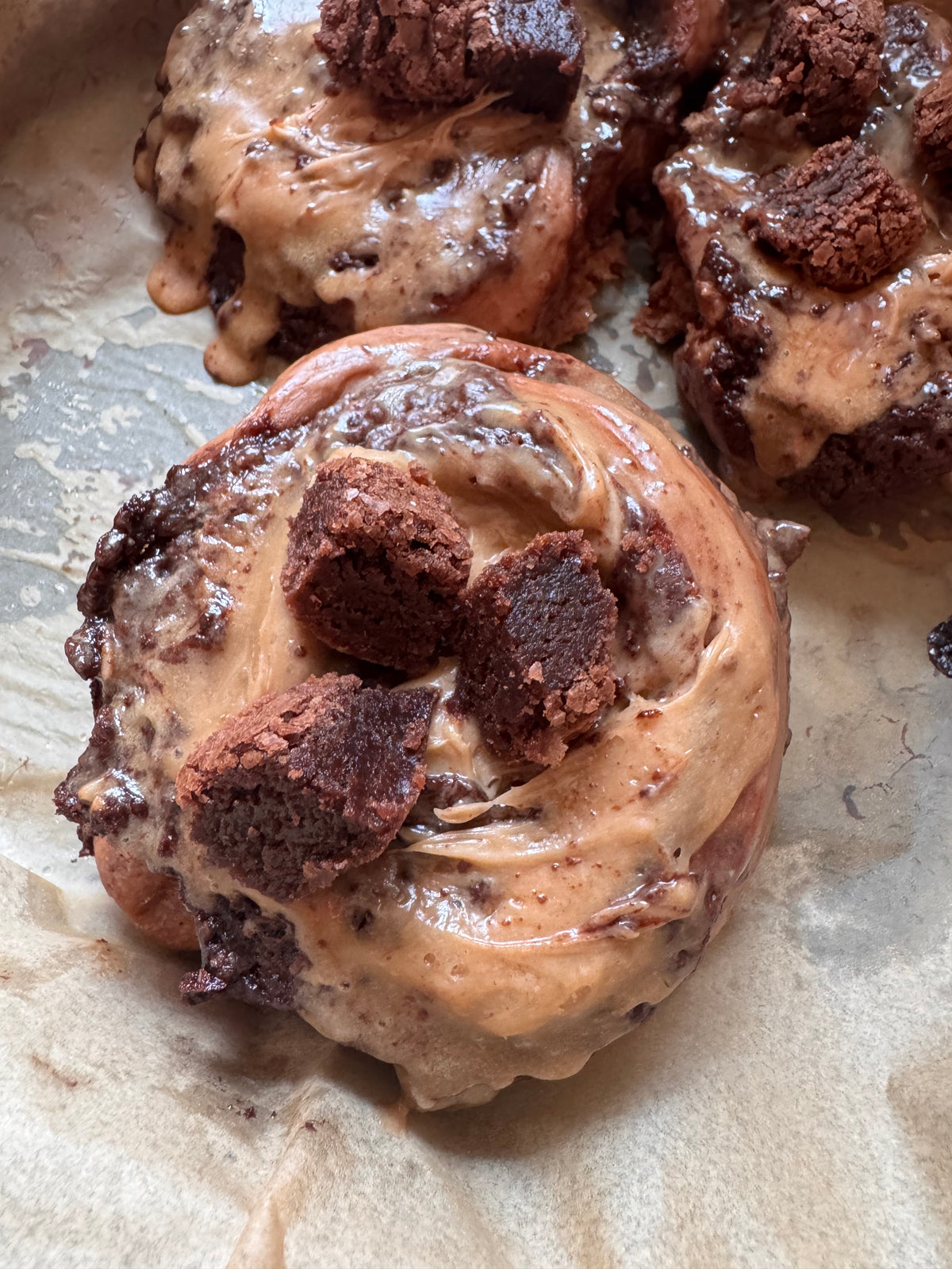 Triple Chocolate Brownie Cinnamon Rolls
