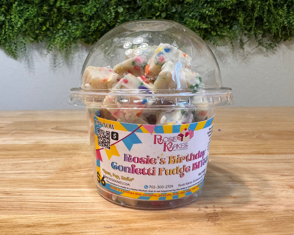 Rosie’s Cookies & Cream Fudge BITES with White Chocolate & Oreo Crumbs 5oz