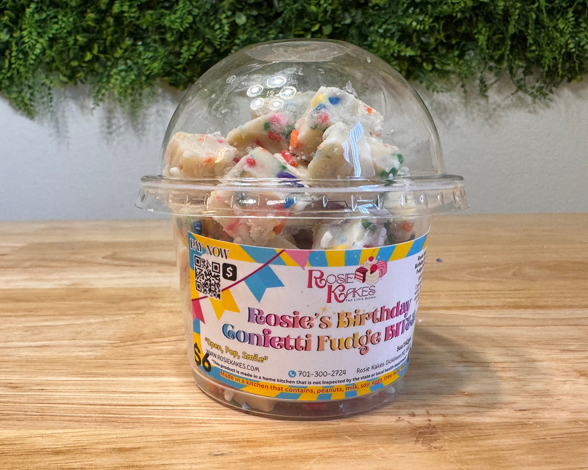 Rosie’s Cookies & Cream Fudge BITES with White Chocolate & Oreo Crumbs 5oz